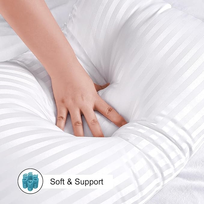 Hotel Collection Bed Pillows for Sleeping 2 Pack Queen Size,Pillows for Side and Back Sleepers,Super Soft Down Alternative Microfiber Filled Pillows,20 x 30 Inches