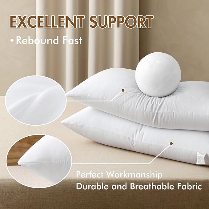 14x36 Inch Throw Pillow Insert Premium Throw Pillow Virgin Microfiber Stuffer Rectangle Pillow for Sofa Bed Couch