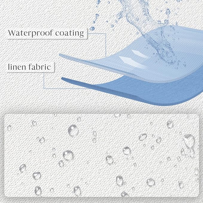 Outdoor Pillow Inserts, 18x18 Waterproof Throw Pillows Pack of 2, Outdoor Pillows Water-Resistant Decorative Premium Square Pillow Stuffer Sham for Porch Patio Living Room Bedroom Furniture
