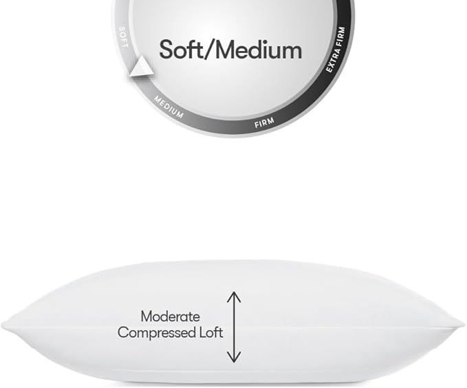 Set of 2! Large - sized 20 Inches × 28 Inches Cloud Pillows, Essential for a Soft and Restful Sleep