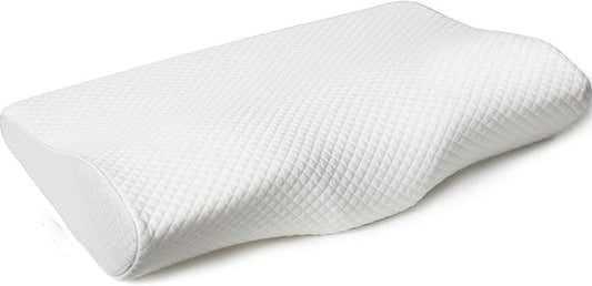 Contour Memory Foam Pillow Orthopedic Sleeping Pillows, Ergonomic Cervical Pillow for Neck Pain - for Side Sleepers, Back and Stomach Sleepers, Free Pillowcase Included (Firm & Queen)