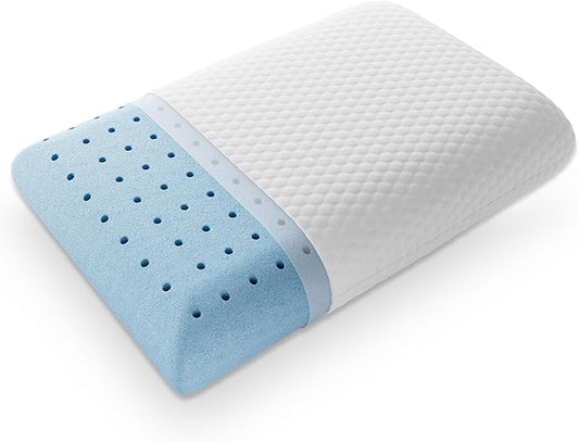 Memory Foam Pillow, Standard Size Pillows for Sleeping, Bed Pillow Soft and Comfortable, Cooling Hotel Pillow for Side Sleeper, Removable, Machine Washable Cover, 1 Pack, 24IN x 16IN