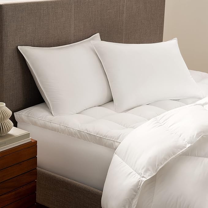 Set of 2! Large - sized 20 Inches × 28 Inches Cloud Pillows, Essential for a Soft and Restful Sleep